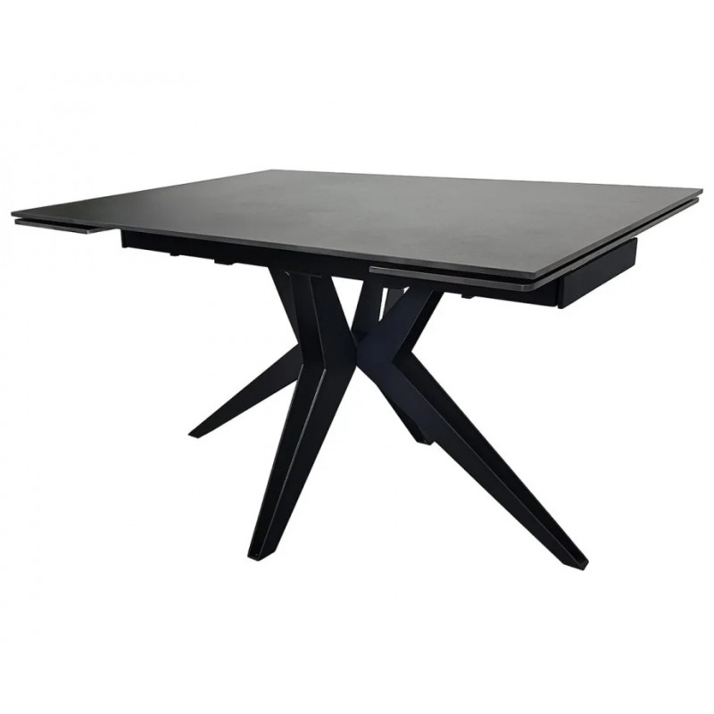 Стіл обідній розкладний VINCENT CERAMIC 140(200)*90 графіт мат/чорний Intarsio