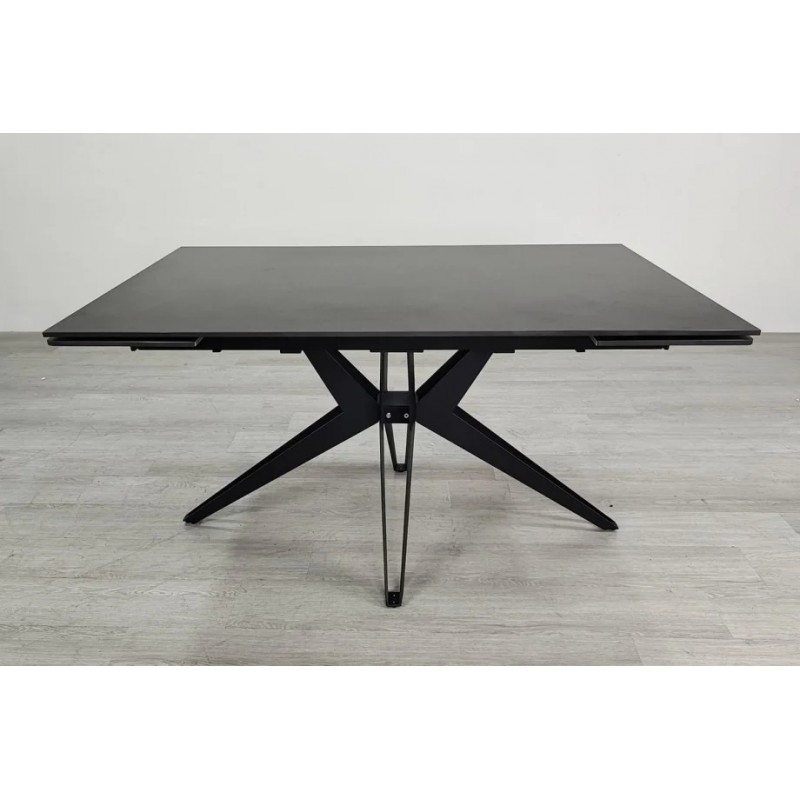 Стіл обідній розкладний VINCENT CERAMIC 140(200)*90 графіт мат/чорний Intarsio