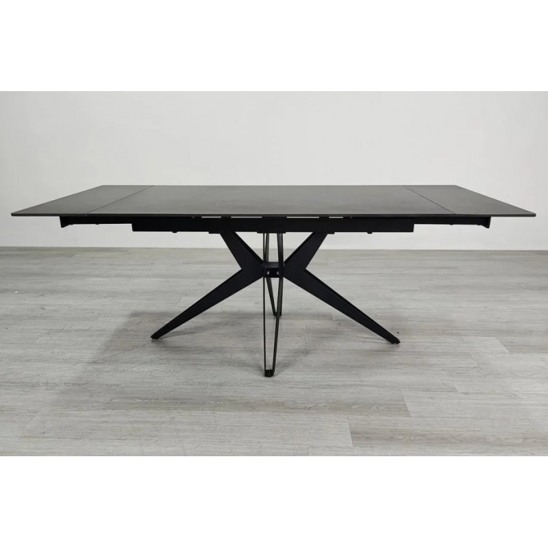 Стіл обідній розкладний VINCENT CERAMIC 140(200)*90 графіт мат/чорний Intarsio