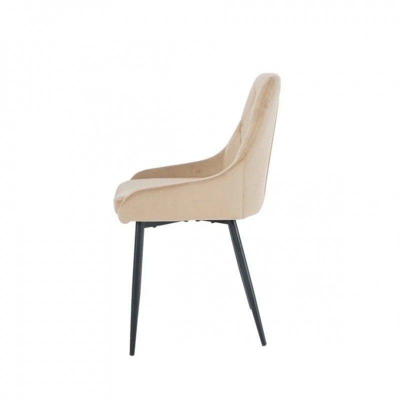 Стілець ALFIE чорний каркас/беж Intarsio