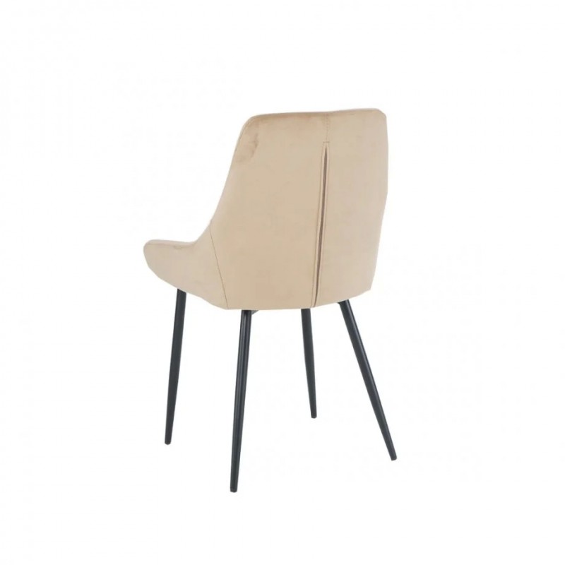 Стілець ALFIE чорний каркас/беж Intarsio