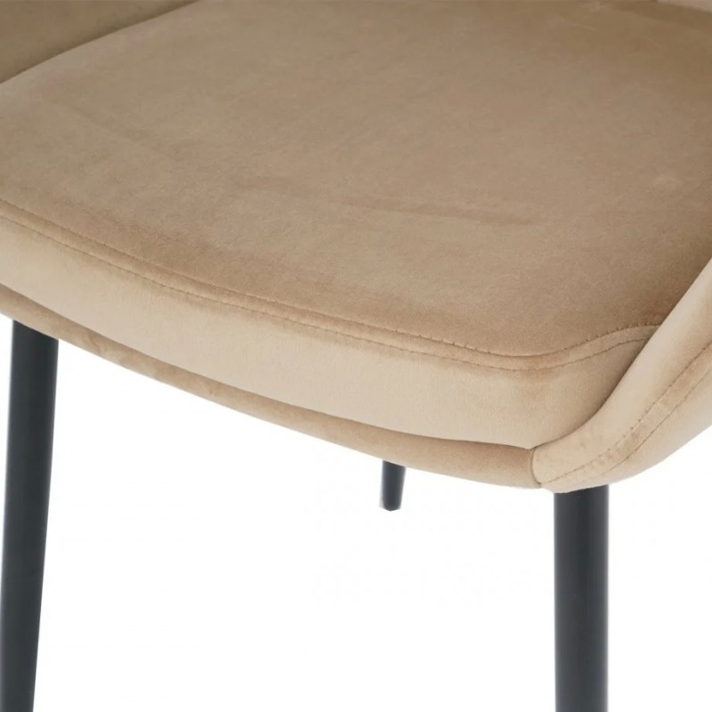 Стілець ALFIE чорний каркас/беж Intarsio