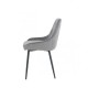 Стілець ALFIE чорний каркас/сірий Intarsio