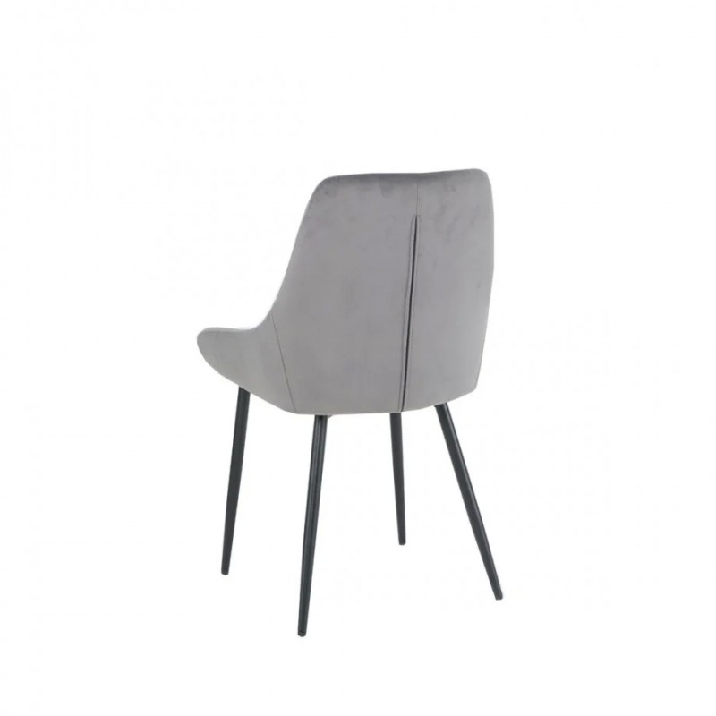 Стілець ALFIE чорний каркас/сірий Intarsio
