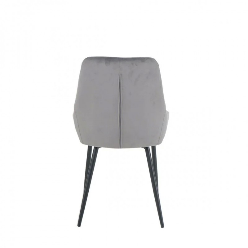 Стілець ALFIE чорний каркас/сірий Intarsio