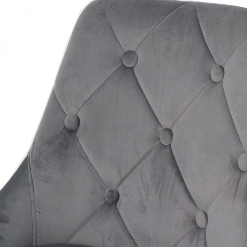 Стілець ALFIE чорний каркас/сірий Intarsio