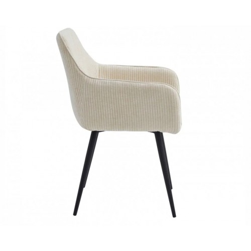 Стілець Alison Чорний каркас / Біла тканина Intarsio