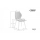 Стілець CHIP Чорний каркас / Беж тк. Intarsio