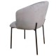 Стілець DORA чорний каркас/сірий тканина Intarsio