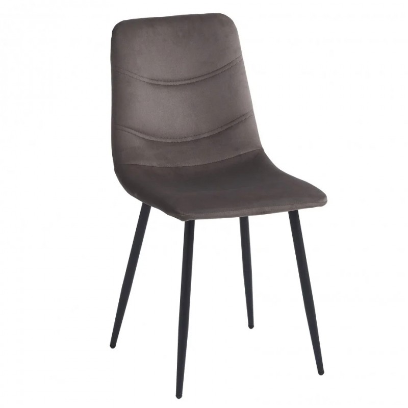 Стілець EVAN Чорний каркас / Капучино Intarsio