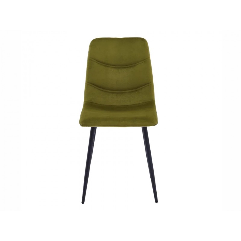 Стілець EVAN Чорний каркас / Світло-зелений Intarsio