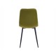 Стілець EVAN Чорний каркас / Світло-зелений Intarsio