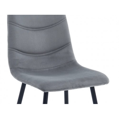 Стілець EVAN Чорний каркас / Темно-сірий 18 Intarsio