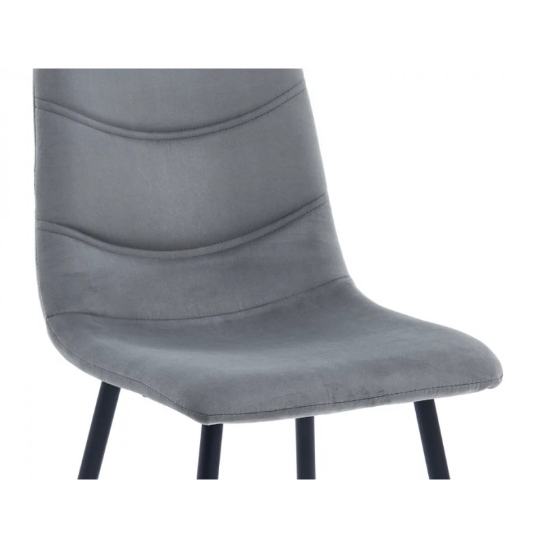 Стілець EVAN Чорний каркас / Темно-сірий 18 Intarsio