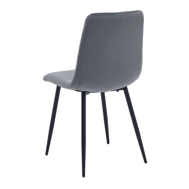 Стілець EVAN Чорний каркас / Темно-сірий 18 Intarsio