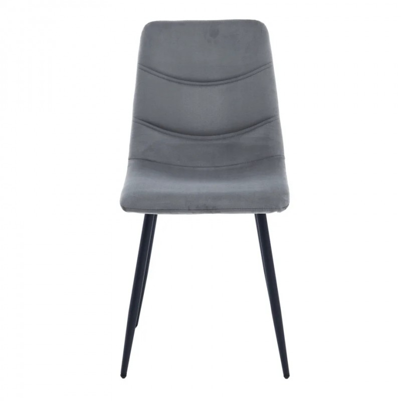 Стілець EVAN Чорний каркас / Темно-сірий 18 Intarsio