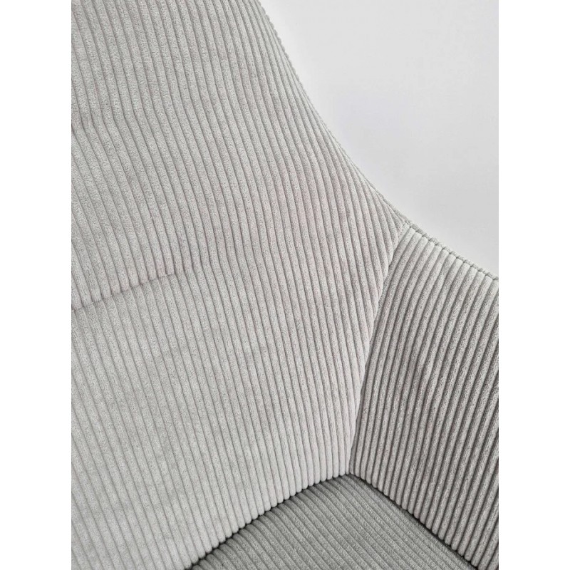 Стілець Ernest Чорний каркас / Світло-сіра тканина вельвет Intarsio