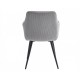 Стілець Ernest Чорний каркас / Світло-сіра тканина вельвет Intarsio