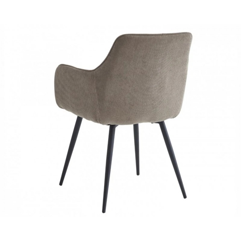 Стілець Ernest Чорний каркас / Темно-бежева тканина вельвет Intarsio