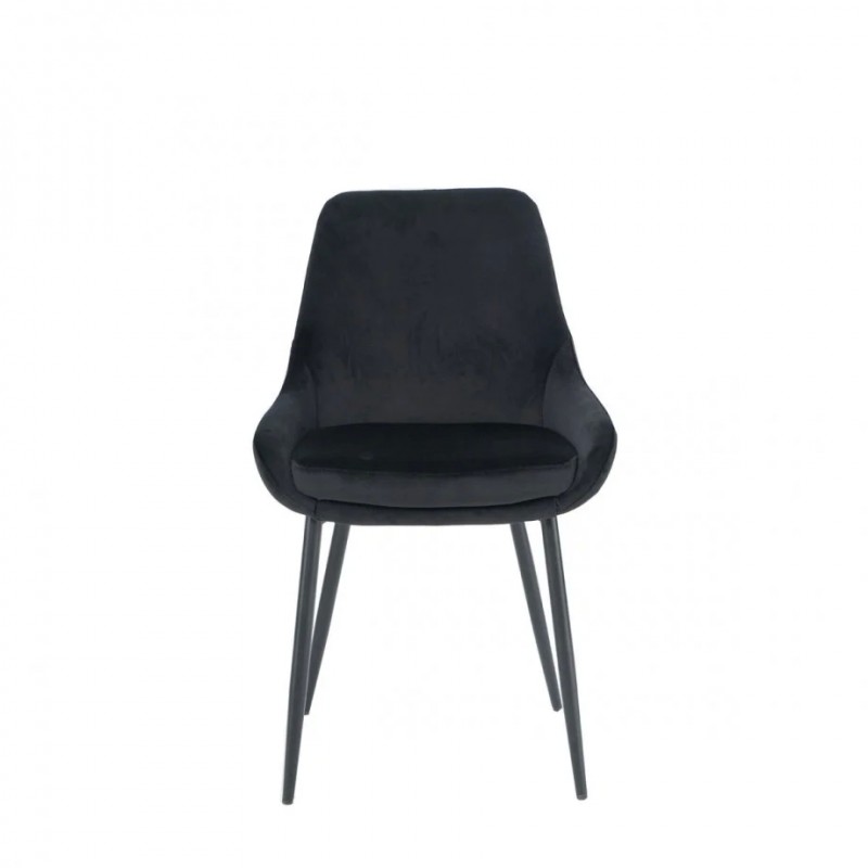 Стілець HUGO чорний каркас/чорний Intarsio