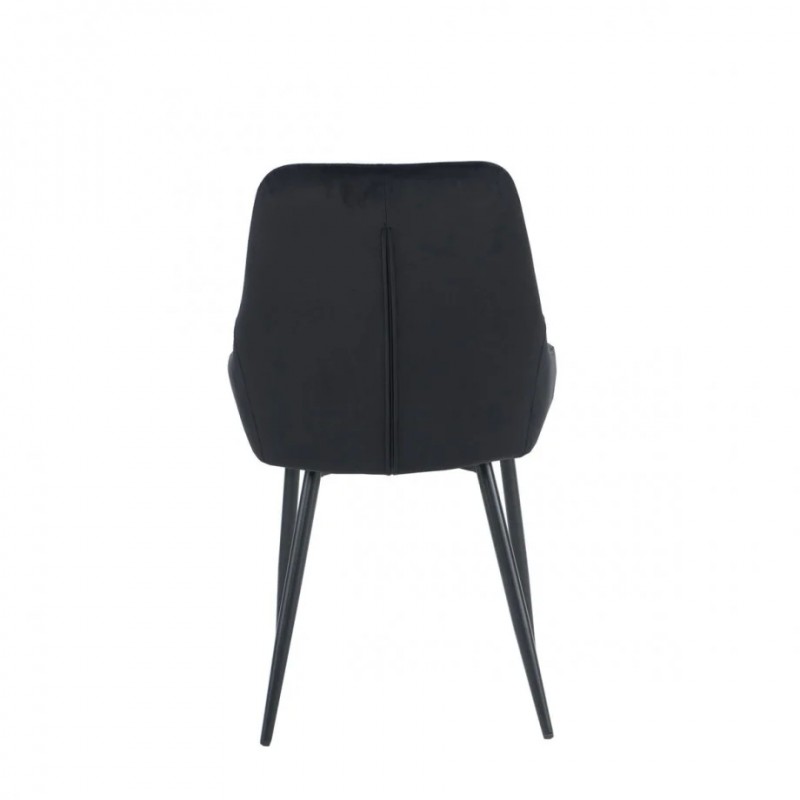Стілець HUGO чорний каркас/чорний Intarsio
