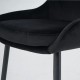Стілець HUGO чорний каркас/чорний Intarsio