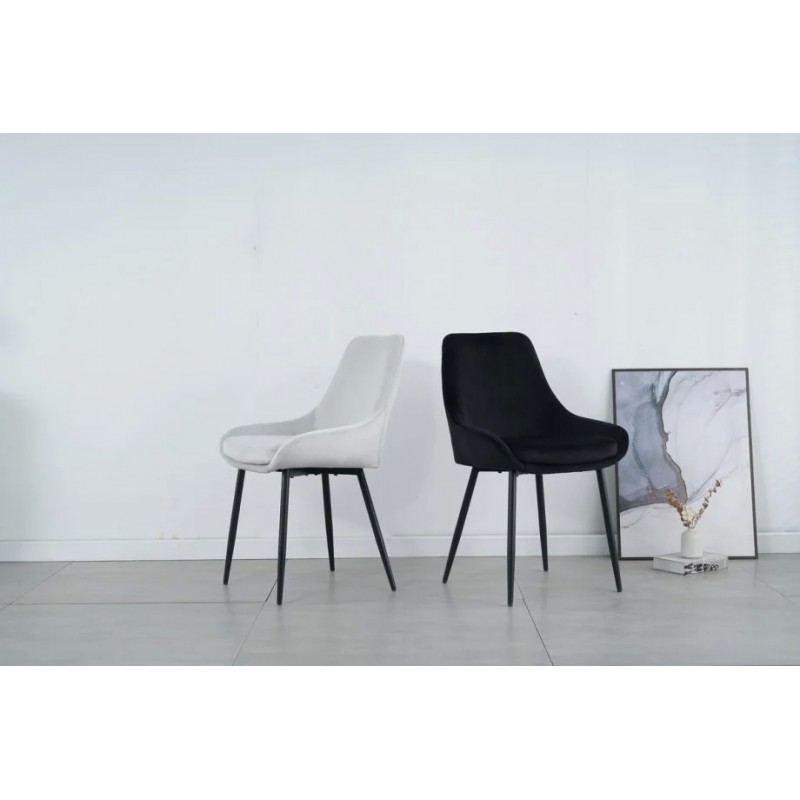 Стілець HUGO чорний каркас/чорний Intarsio