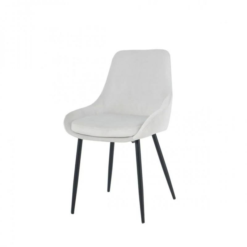 Стілець HUGO чорний каркас/світло-сірий Intarsio