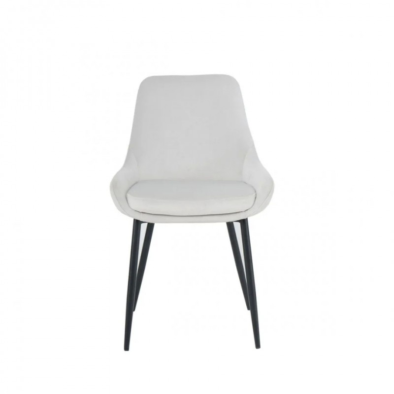 Стілець HUGO чорний каркас/світло-сірий Intarsio