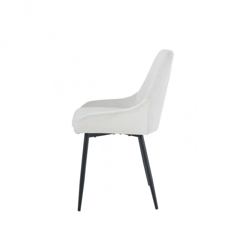 Стілець HUGO чорний каркас/світло-сірий Intarsio