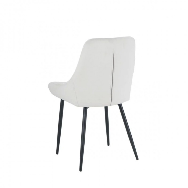 Стілець HUGO чорний каркас/світло-сірий Intarsio