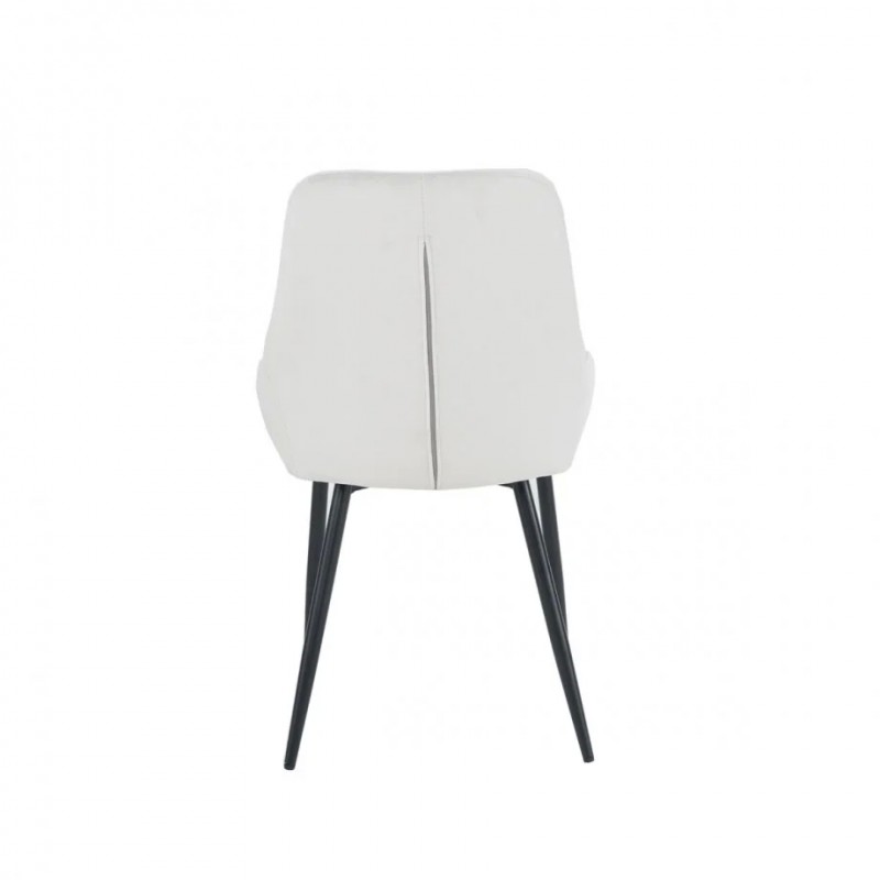 Стілець HUGO чорний каркас/світло-сірий Intarsio