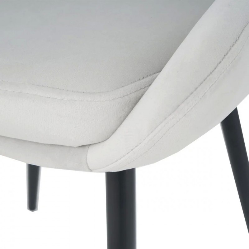 Стілець HUGO чорний каркас/світло-сірий Intarsio