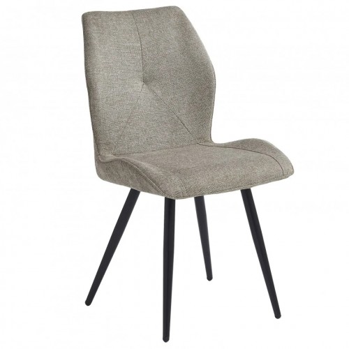 Стілець Hank Чорний каркас / Темно-бежева тканина Intarsio