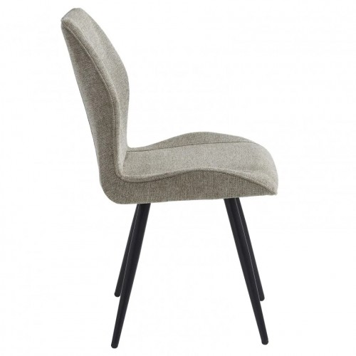 Стілець Hank Чорний каркас / Темно-бежева тканина Intarsio