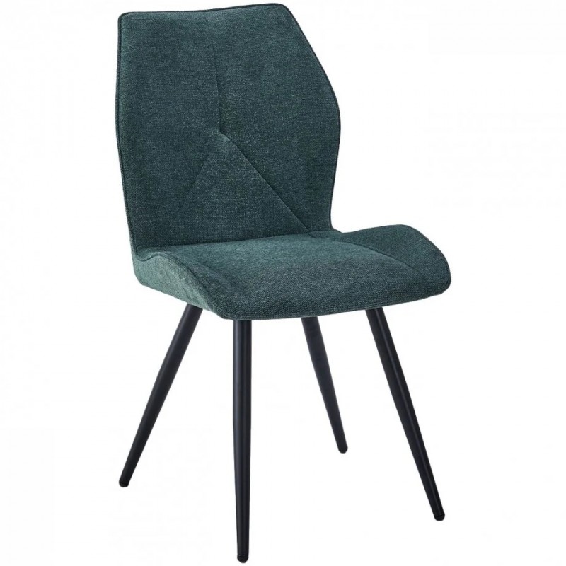 Стілець Hank Чорний каркас / Темно-зелена тканина Intarsio