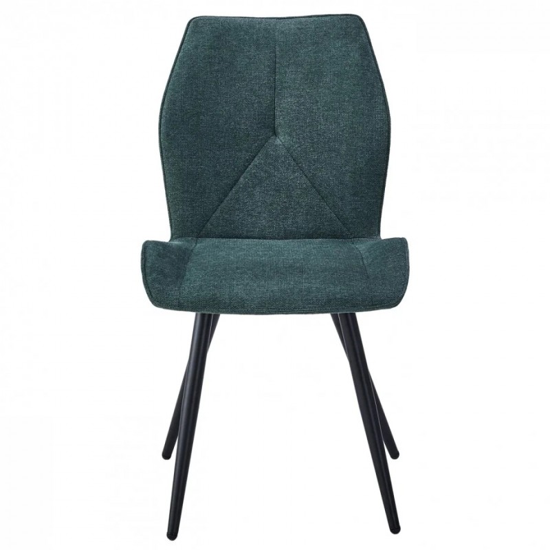 Стілець Hank Чорний каркас / Темно-зелена тканина Intarsio