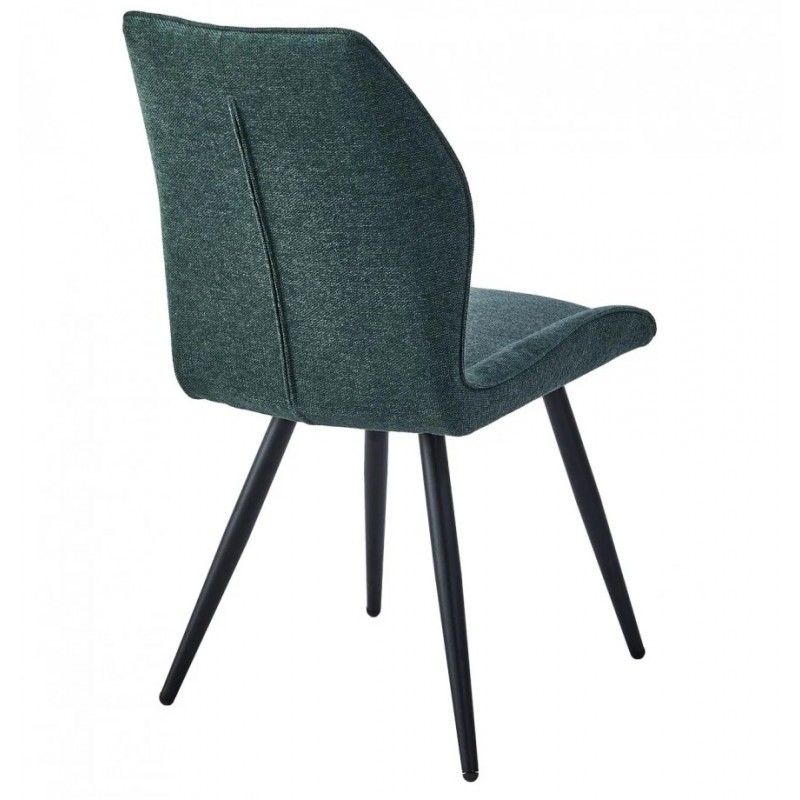 Стілець Hank Чорний каркас / Темно-зелена тканина Intarsio