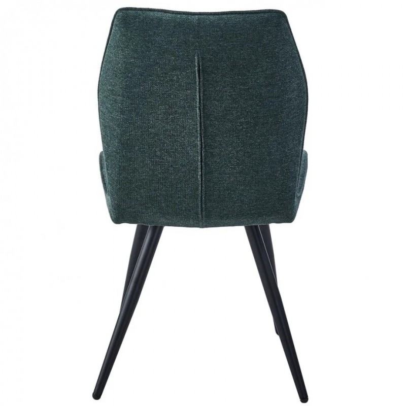 Стілець Hank Чорний каркас / Темно-зелена тканина Intarsio