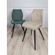 Стілець Hank Чорний каркас / Темно-зелена тканина Intarsio