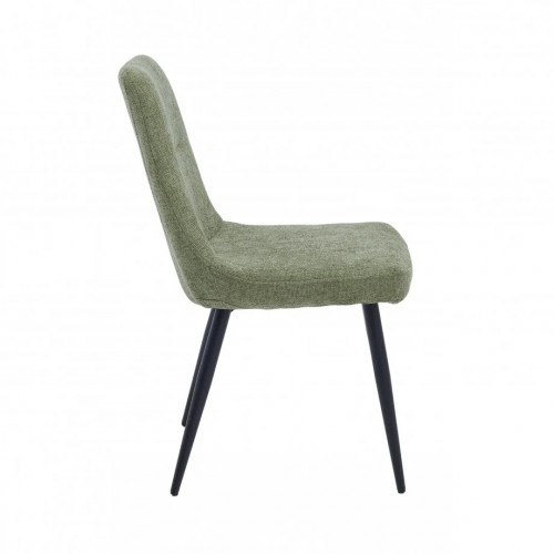 Стілець KIWI Чорний каркас / Темно-зелена тканина Intarsio