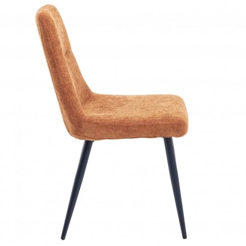 Стілець KIWI Чорний каркас / Теракотова тканина Intarsio