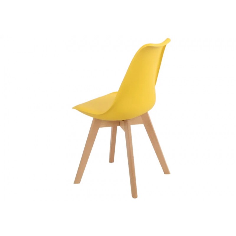 Стілець KRUZ бук/жовтий Intarsio