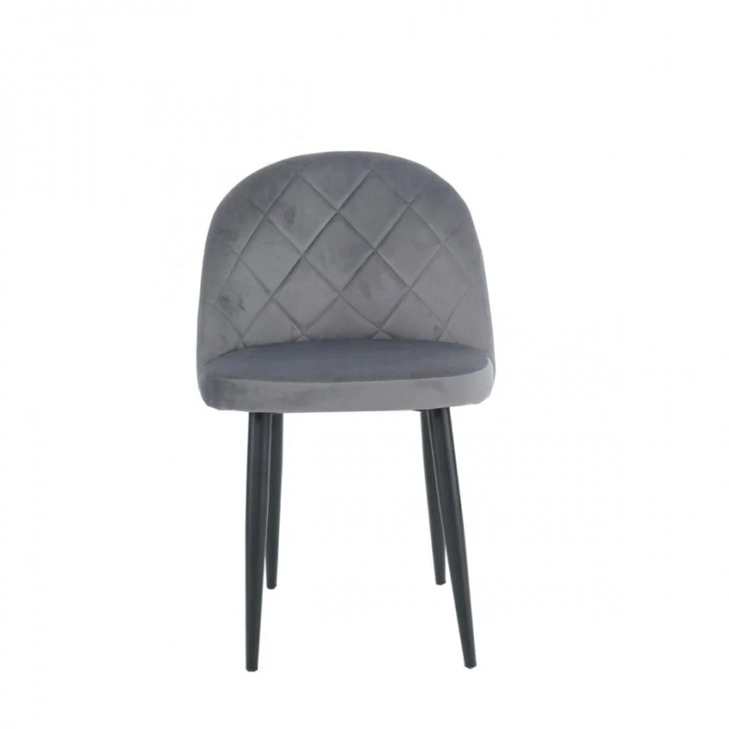 Стілець LULU чорний каркас/сірий Intarsio