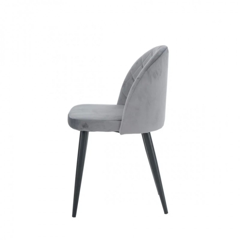 Стілець LULU чорний каркас/сірий Intarsio
