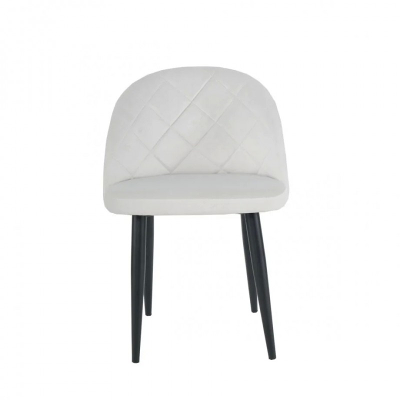 Стілець LULU чорний каркас/світло-сірий Intarsio