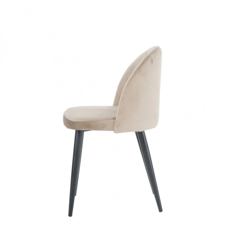 Стілець LULU чорний каркас/темний беж Intarsio