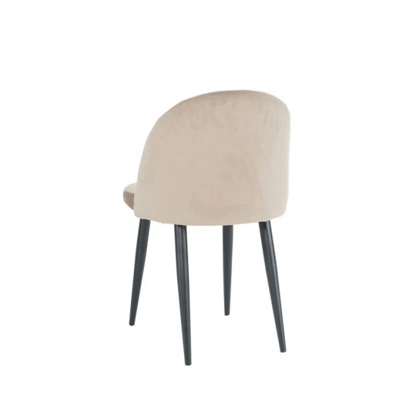 Стілець LULU чорний каркас/темний беж Intarsio