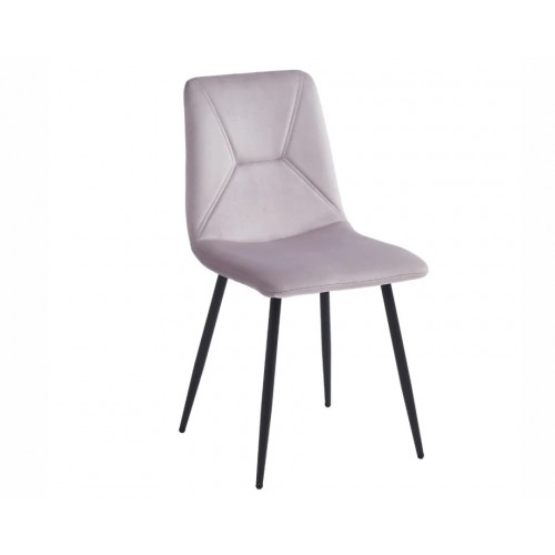 Стілець Mark Чорний каркас / Світло-рожевий велюр Intarsio