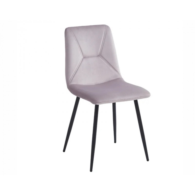 Стілець Mark Чорний каркас / Світло-рожевий велюр Intarsio